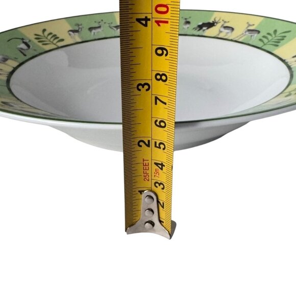 Hermes Africa Serving Plate 11.5” Green Porcelain Tableware Animal Authentic - Picture 6 of 10